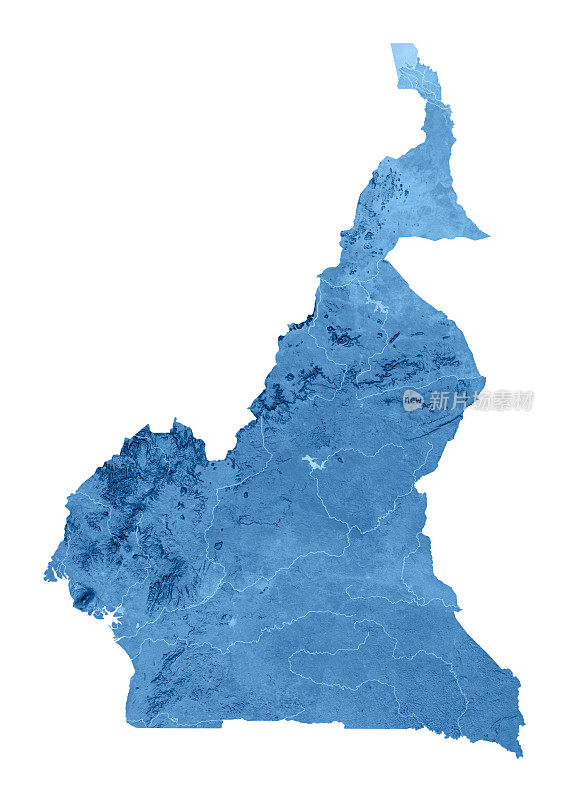 喀麦隆地形图孤立