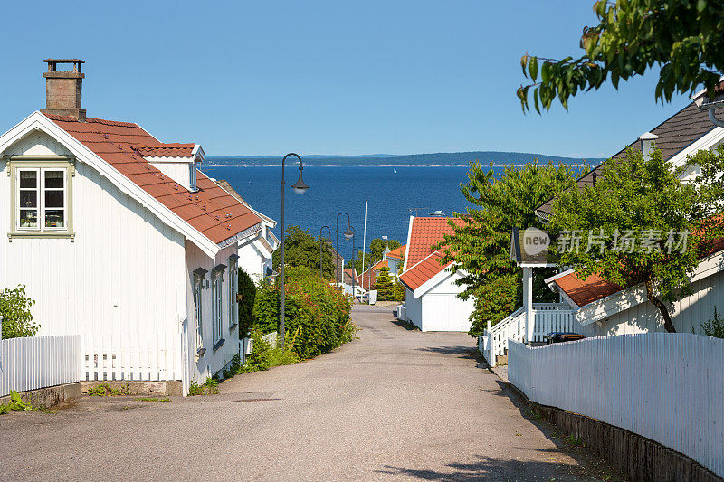 法国圣戈里田园诗般的街道?rdstrand, Vestfold挪威