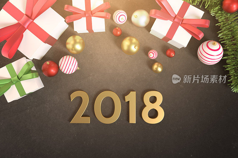 闪闪发光的2018，节日快乐!