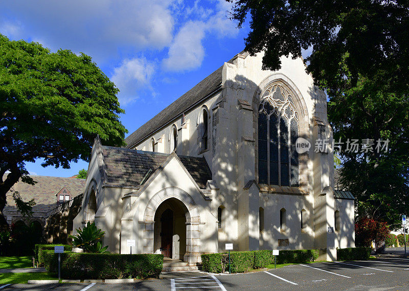 夏威夷欧胡岛檀香山圣安德鲁大教堂的帕克教堂