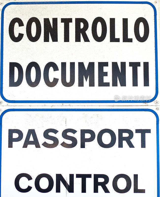 意大利:护照检查标志