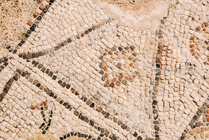 古罗马地板马赛克，凯撒利亚附近海法，以色列