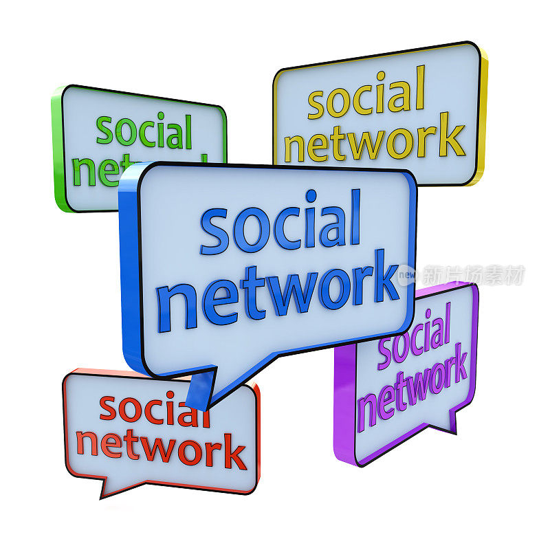 社交网络和聊天概念