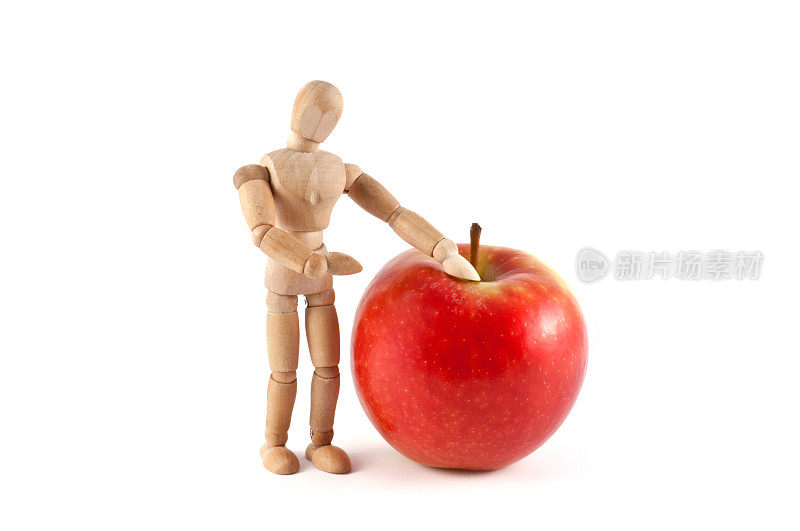 大苹果人体模型和健康食品