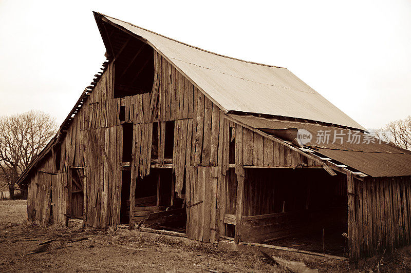农村宅基地场景-废弃的谷仓