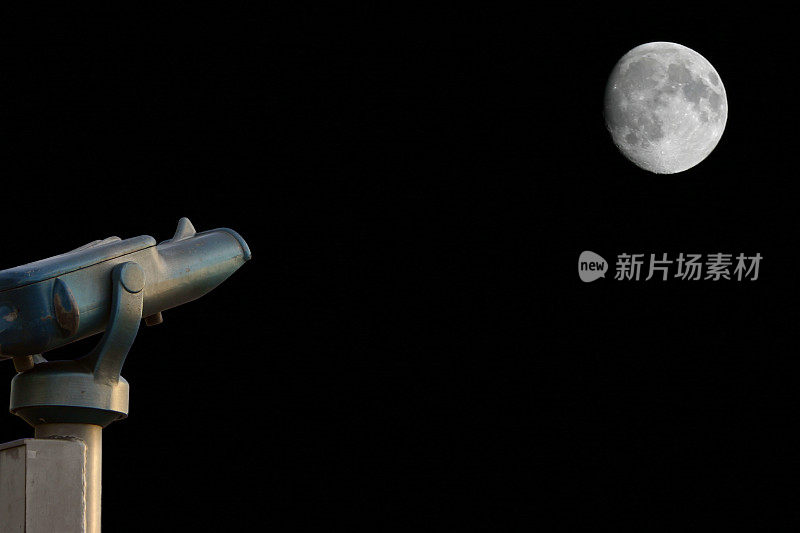 用双筒望远镜看月亮