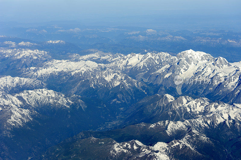 阿尔卑斯山的勃朗峰