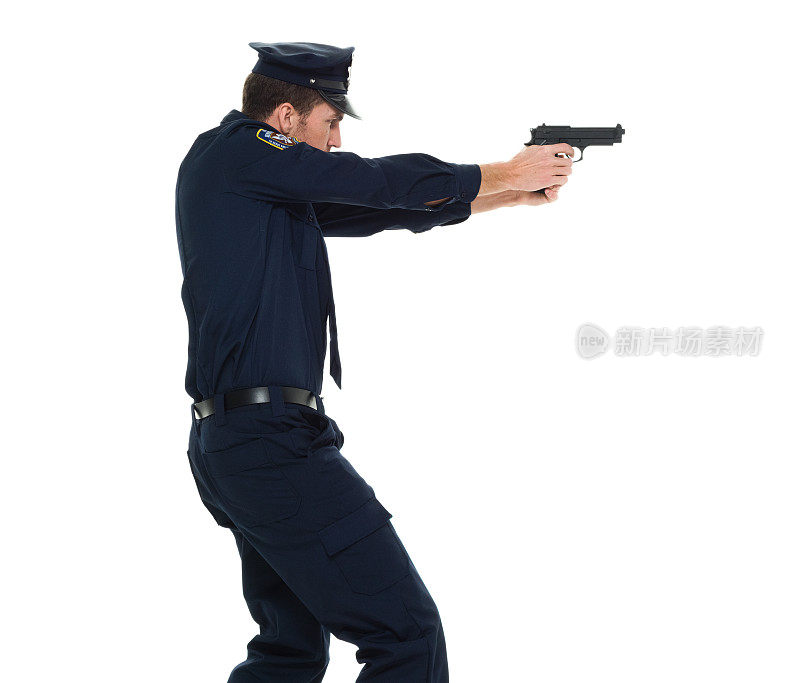 警察用手枪瞄准