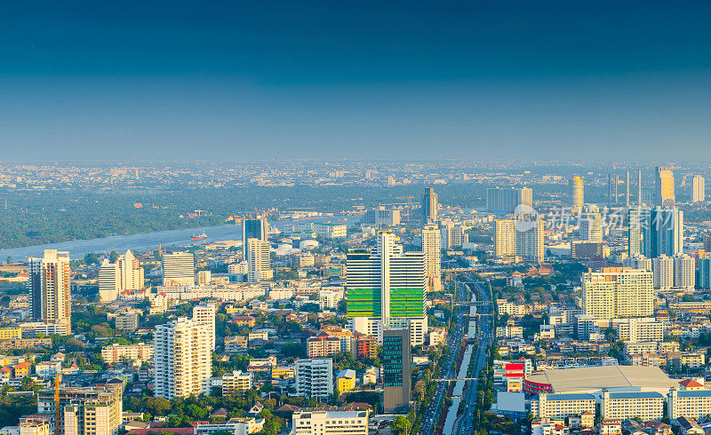 泰国曼谷的城市景观全景