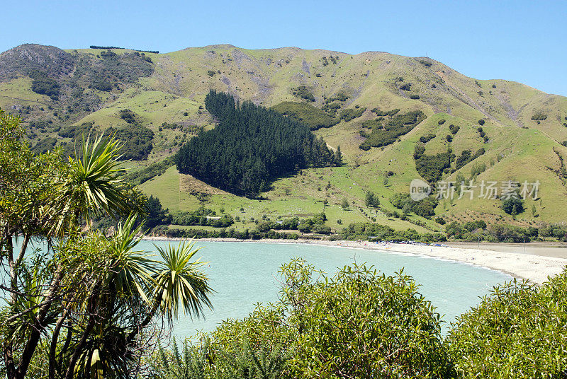 海景，电缆湾，纳尔逊，新西兰