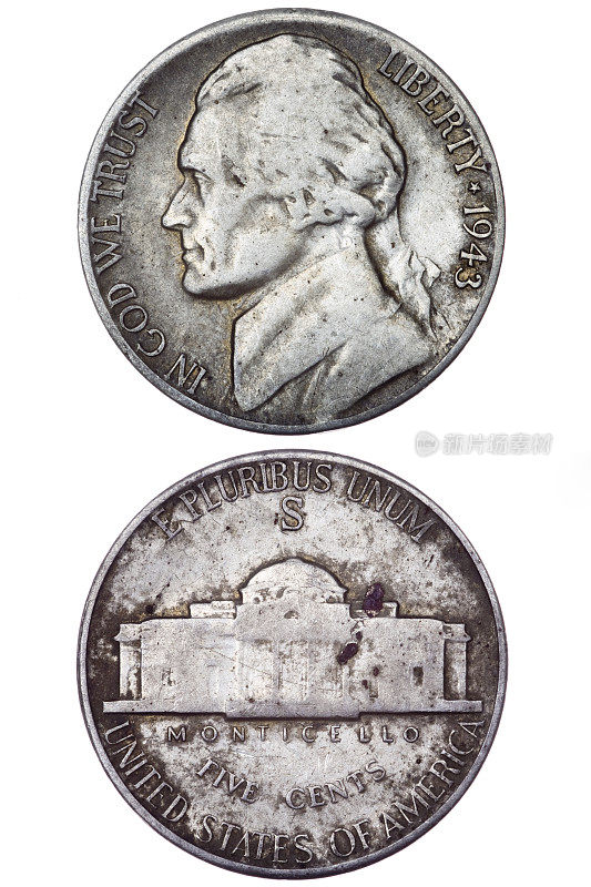美国五分钱1943
