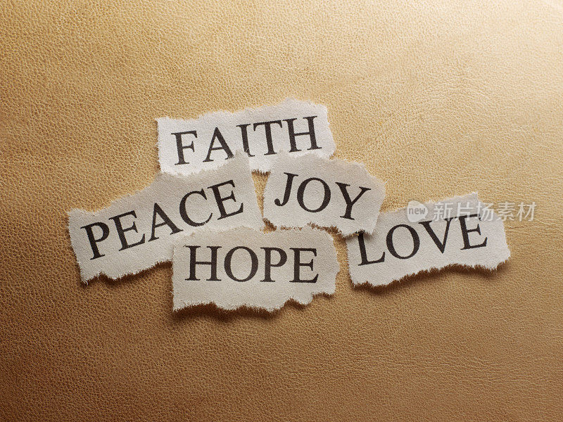 信仰,和平,希望,爱,欢乐