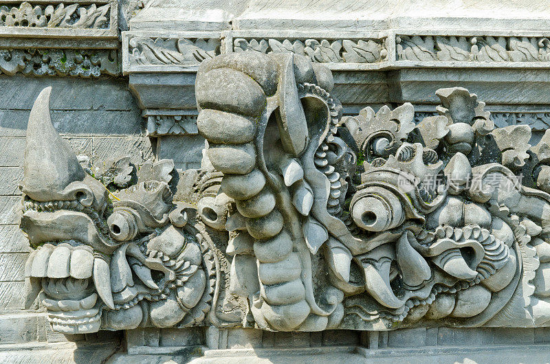 印尼巴厘岛的印度教寺庙细节