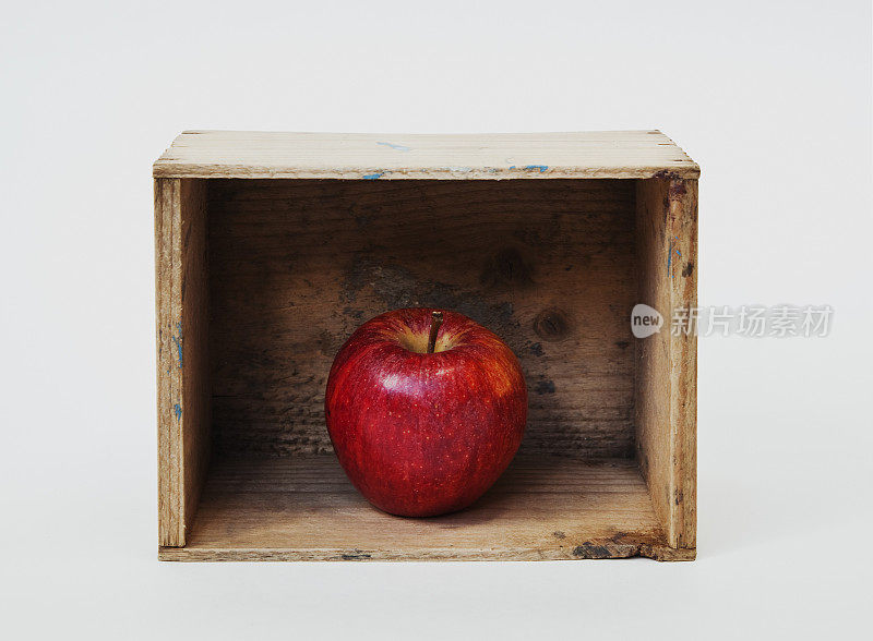 盒子里的苹果。