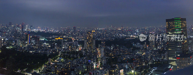 东京日本天际线城市夜景