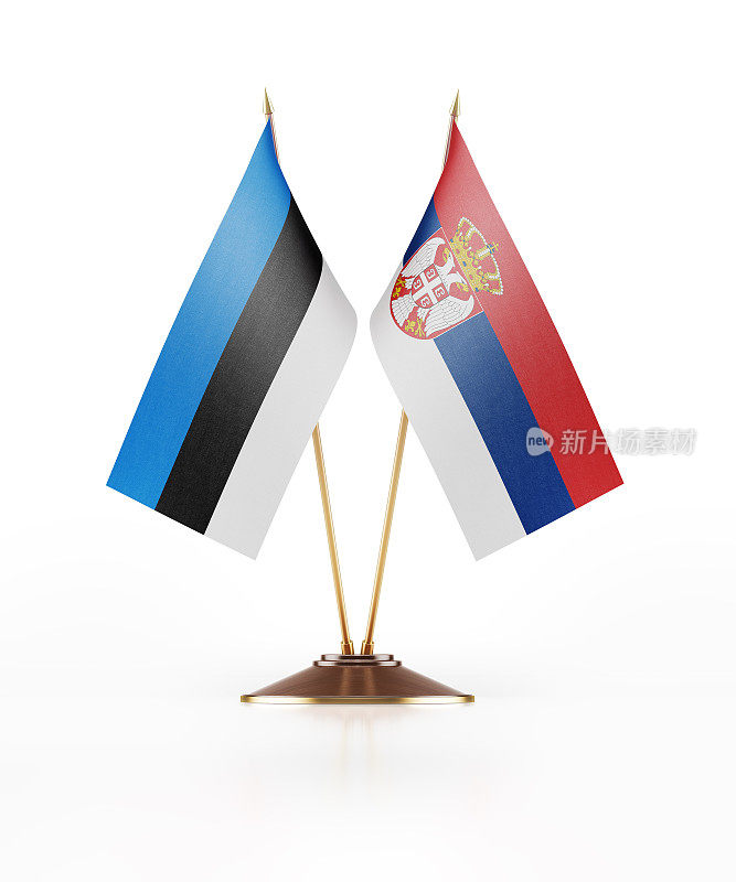 爱沙尼亚和塞尔维亚的微型国旗