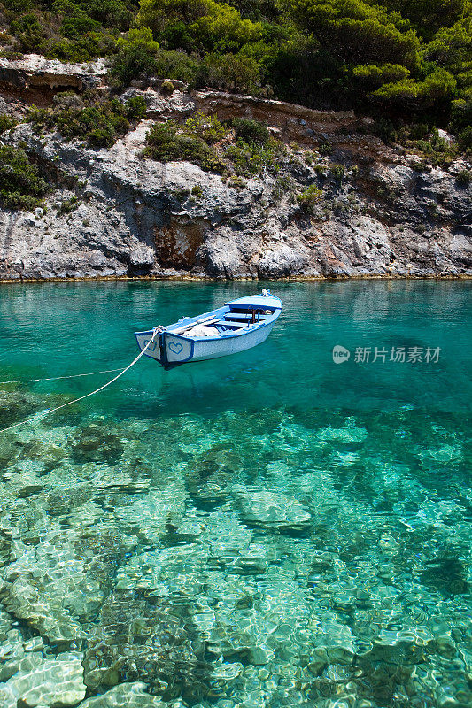 扎金索斯著名的弗罗米港水晶水