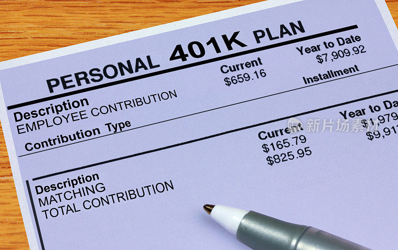 个人401K计划声明