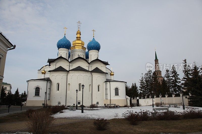 鞑靼斯坦喀山克里姆林宫的报喜大教堂。俄罗斯。