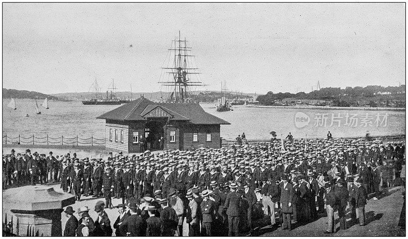 海军和陆军古董历史照片:南威尔士海军部队
