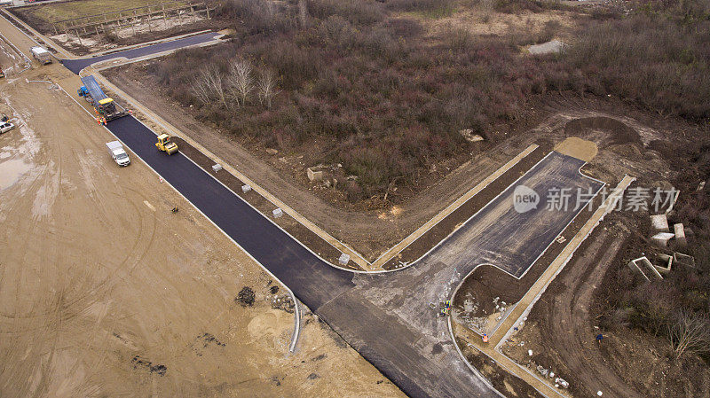 鸟瞰图道路建设