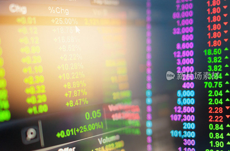 投资主题股市和金融业务分析股市与数字平板电脑