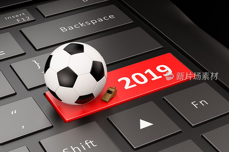 足球概念2019键盘与足球