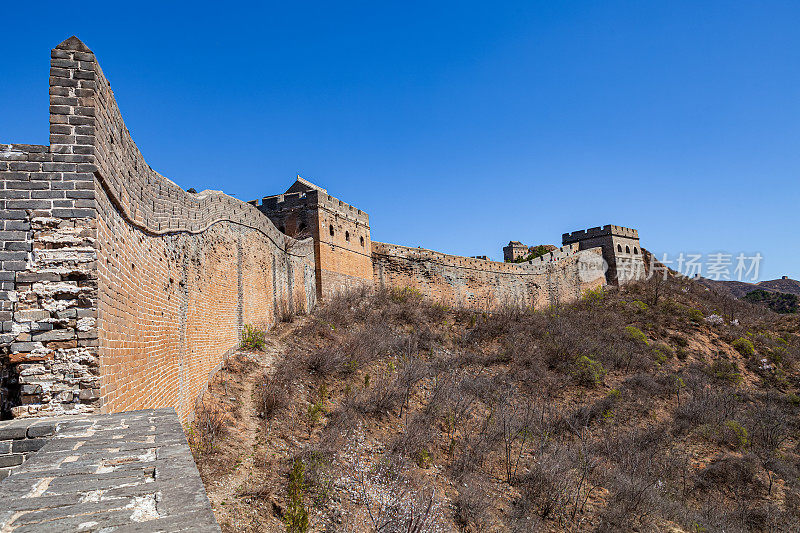 中国长城的堡垒在山区