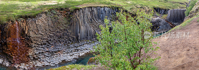 Studlagil玄武岩峡谷