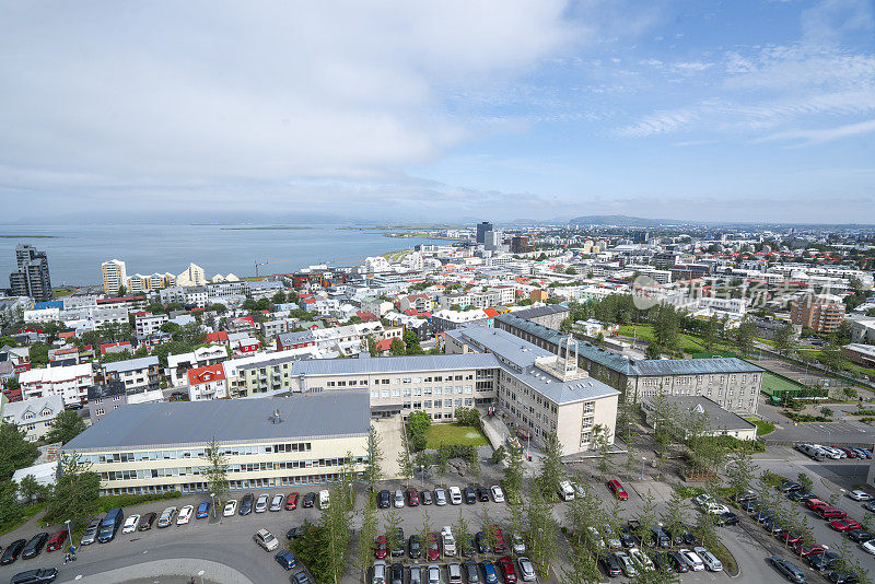 冰岛Reykjavík的俯视图