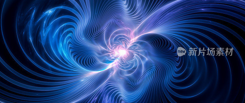蓝色发光引力波抽象背景