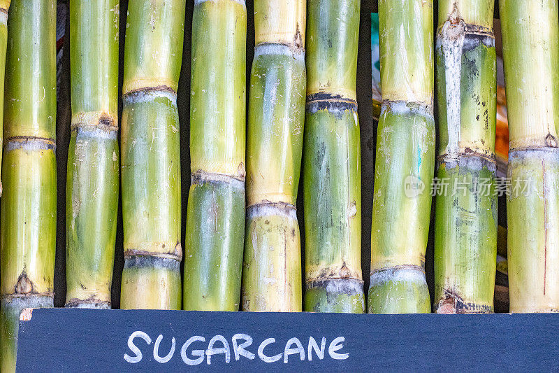 伦敦萨瑟克区博罗市场的甘蔗