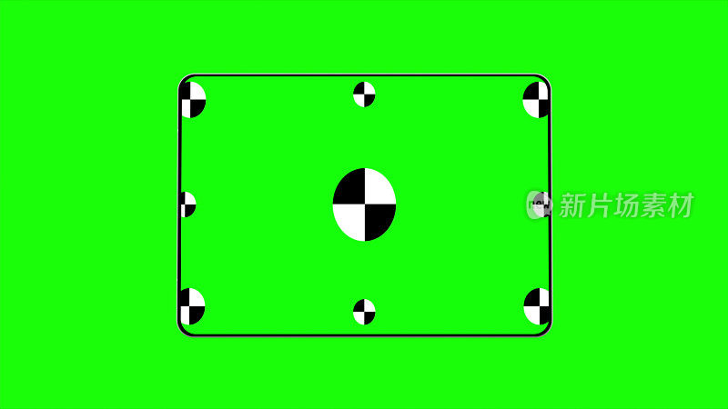 TabletPC打开绿色背景。易于定制的绿色屏幕。计算机生成图像。
