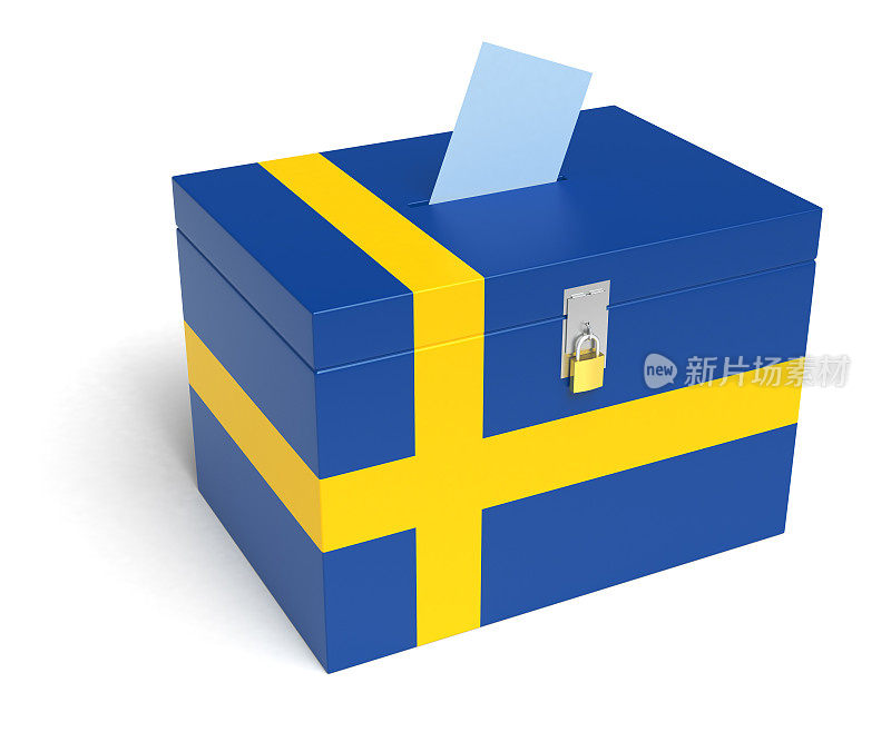 瑞典国旗投票箱