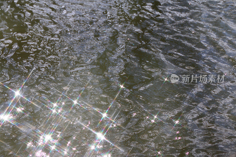 快速流动的河流图像与星滤波效果