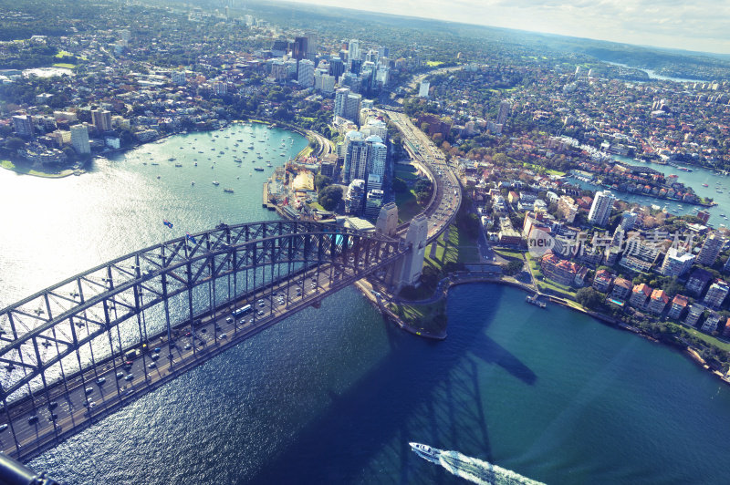 鸟瞰图悉尼港在澳大利亚
