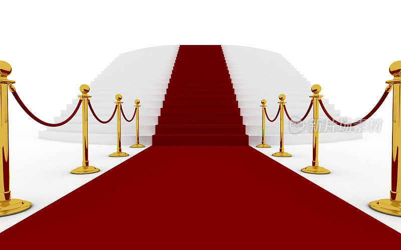 红地毯和巨大的楼梯(金色)
