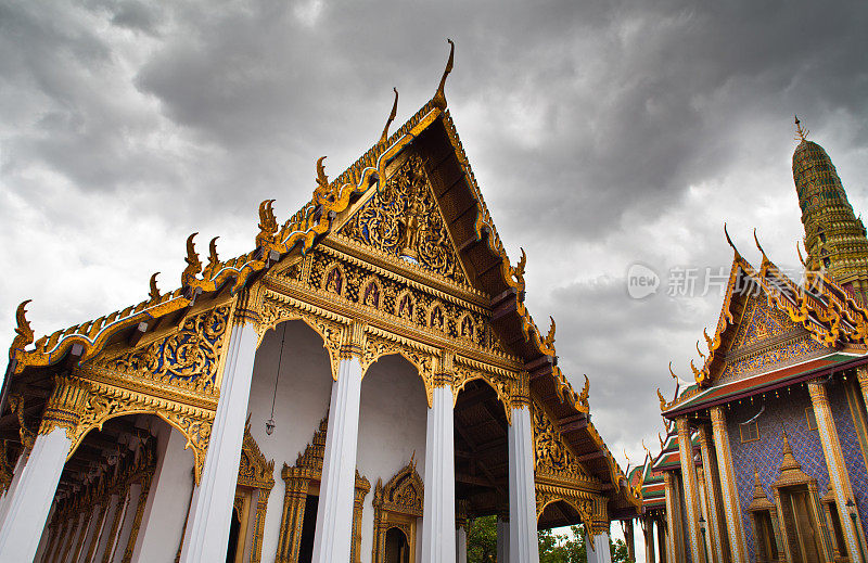 玉庙，大皇宫，曼谷，泰国。