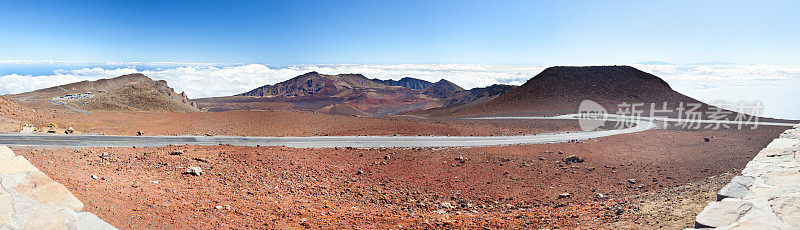 毛伊岛的哈利阿卡拉火山口全景