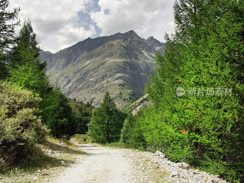 法国阿尔卑斯阿尔卑斯山脉靠近大山口地区