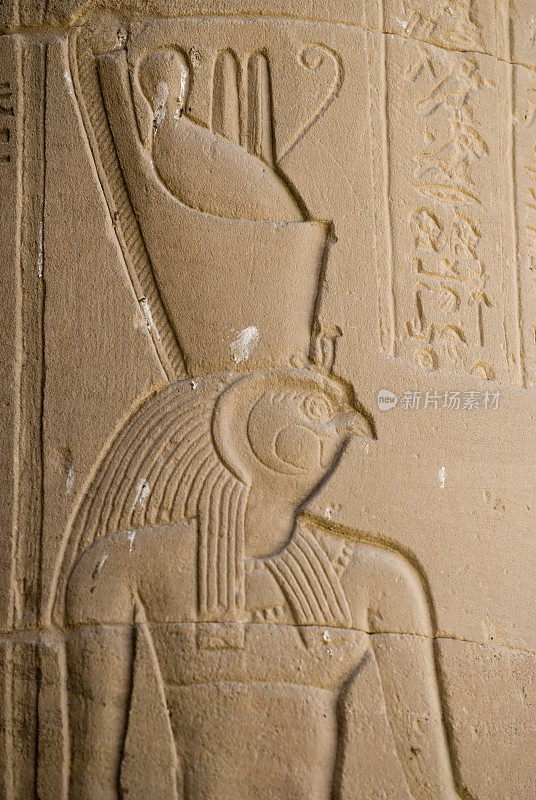 埃及，柱中的荷鲁斯象形文字