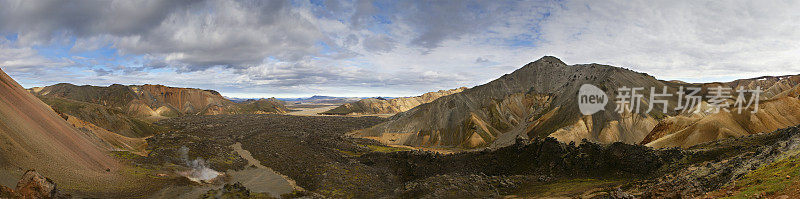 火山景观全景图