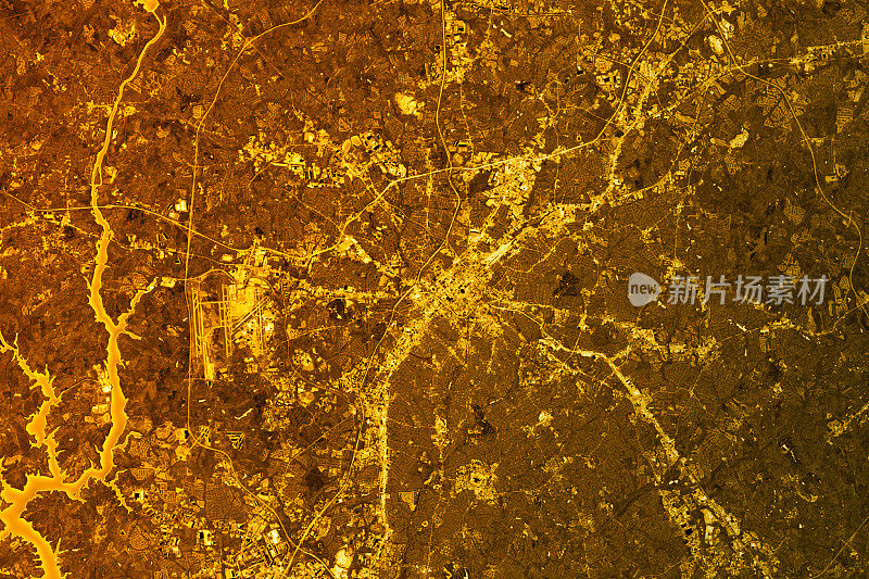 金色夏洛特抽象城市地图