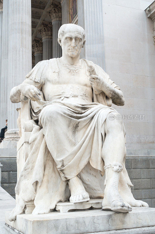 奥地利维也纳朱利叶斯·凯撒石雕像