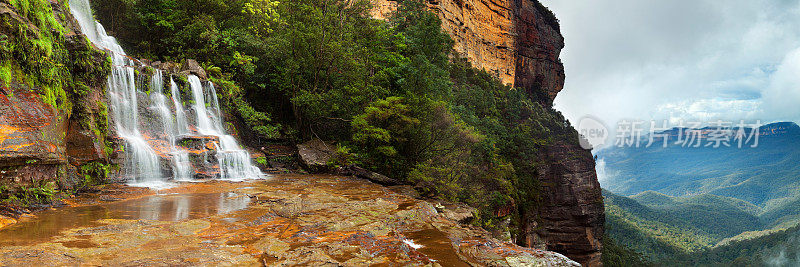 澳大利亚新南威尔士州蓝山中的卡图姆巴瀑布