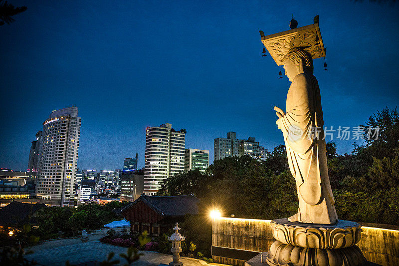 首尔——韩国江南区城市景观