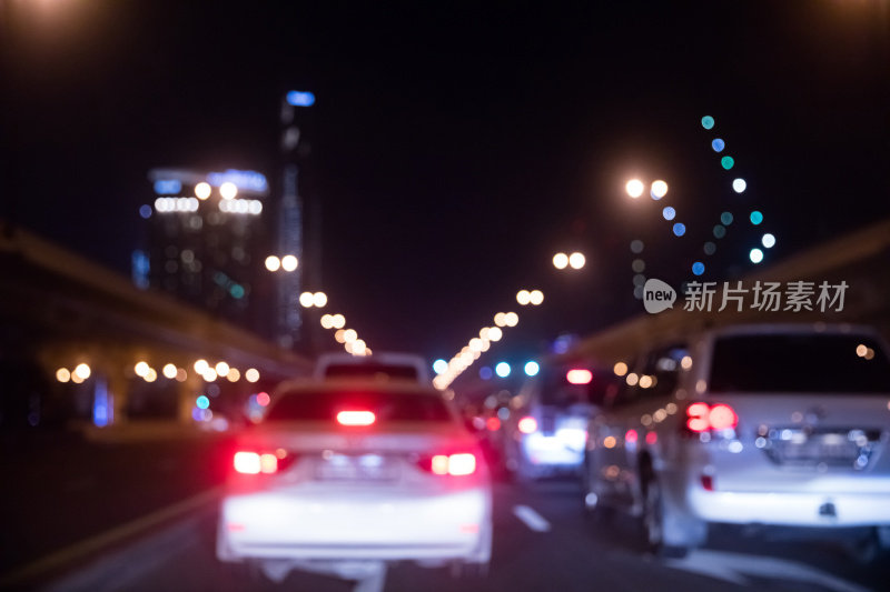 迪拜的交通(夜景)