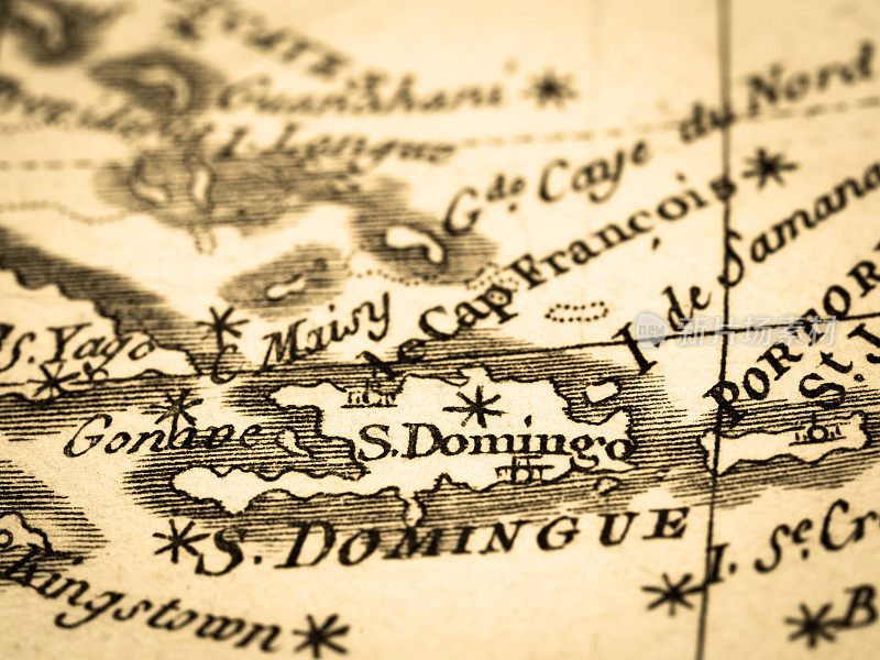 多米尼加共和国的旧地图