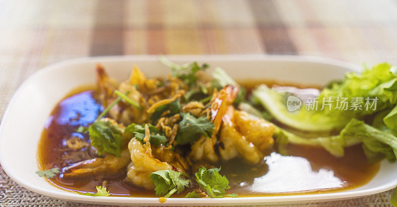 鲜虾，泰国菜