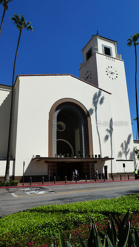 加州洛杉矶联合车站的主入口和钟楼Façade